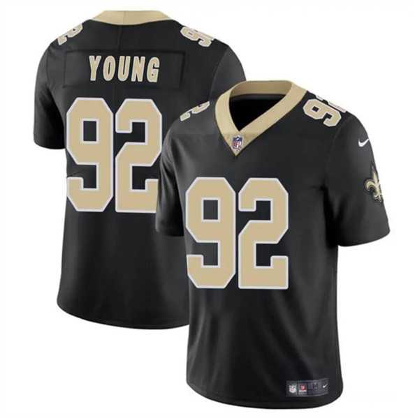 Men & Women & Youth New Orleans Saints #92 Chase Young Black Vapor Limited Stitched Jersey->new orleans saints->NFL Jersey